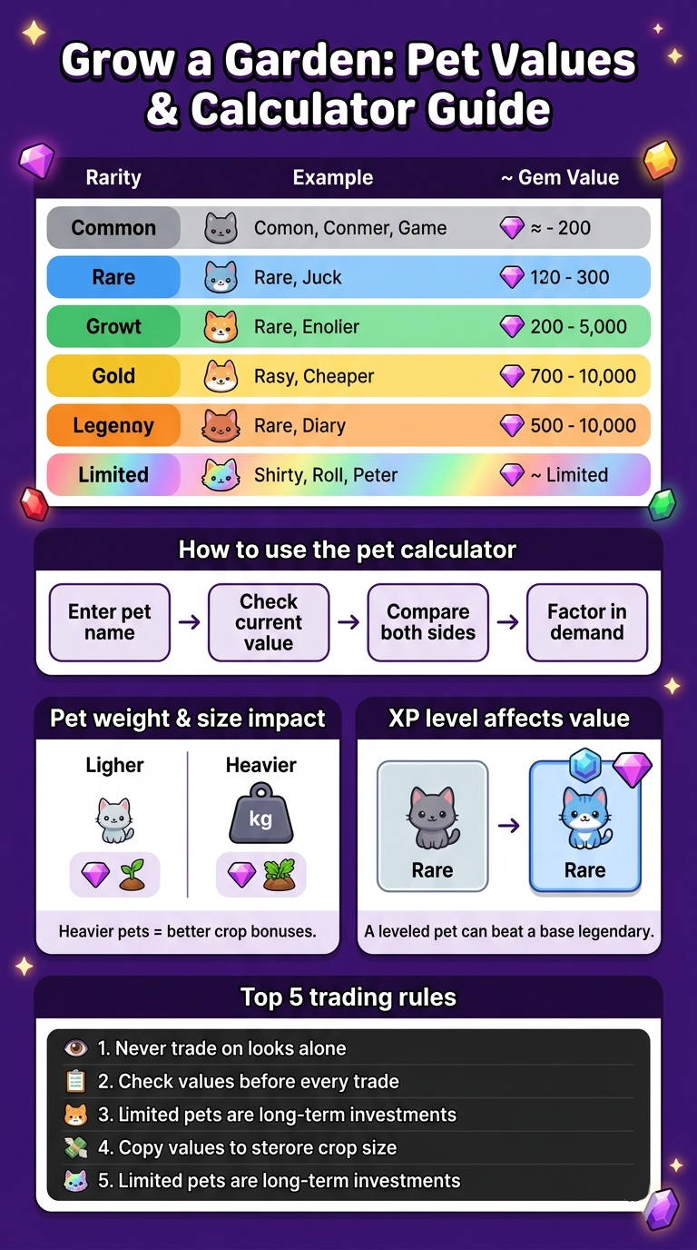 Grow a Garden Pet Rarity Value Guide